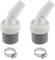 HUAREW Waschmaschine Abfluss Adapter für den Geschirrspüler, Trockner, Waschmaschine, Waschinenanschluss mit Eingangsstutzen von 18-24 mm und Abgang 40mm Rohr mit Schlauchschelle(2 Stück)