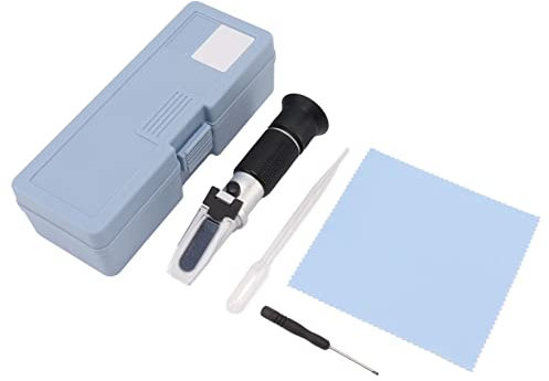 Milchtester Refraktometer Schnelle Ergebnisse Handheld-Kompaktmessgerät für Protein-Feuchtigkeitstest, Milchkonzentration Messung 0-20% Messung mit Auto-Temperaturkompensation