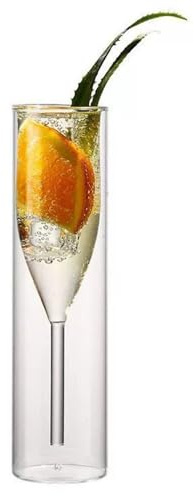GDHKDDFL Flûtes à Champagne, Lot de 1, Grande flûte à Champagne en Verre Double, capacité 110 ML, for la Saint-Valentin et Noël