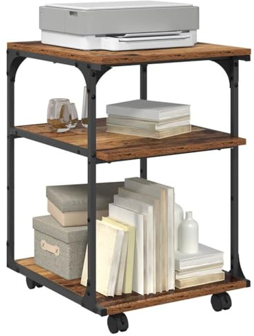 vidaXL Druckerständer Altholz 43 x 48 x 64 cm Holzwerkstoff