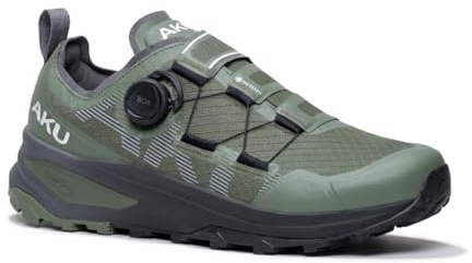 AKU Furiosa Boa GTX wasserdichte und stabile Herren Multifunktionsschuhe mit griffiger Sohle und Boa Verschluss Dark Green/Grey EU 42,5