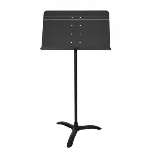 predolo Dirigentenpult Höhenverstellbar Verstellbarer Notenständer Leichtes Metall Stehendes Notenpult für Dirigenten, Bühne, Orchester, Kurzer Einzelstangen-Aluminiumplattentisch Sitzhöhe 100-155 Cm