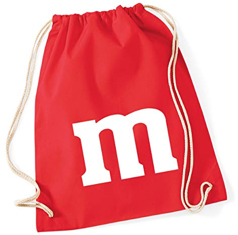 MKM Wear Fasching Turnbeutel M&M Tasche Rucksack (rot)