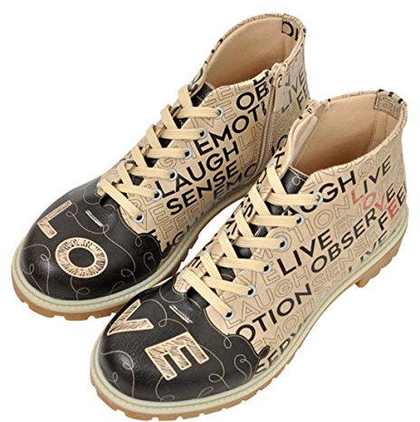 DOGO Damen Shortcut Boots Modischer Stiefel, Multicolour, 36 EU