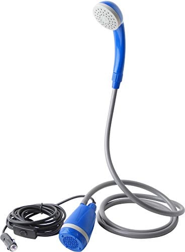 BRUNNER Ducha de Viaje 12 V Aquafresh 2.0 para Camping y jardín, Azul/Gris