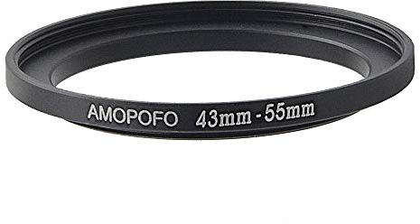 43 bis 55mm Metall Filter-Ring,43-55mm Step up Filteradapter Ring - von Kamera Objektiv mit 43mm Filtergewinde auf 55mm Filter-Ring