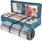 Hearth & Harbor Aufbewahrungsbehälter – Weihnachts-Aufbewahrungstasche mit Innentaschen 22 Rollen à 101,6 cm – reißfester Geschenkpapier-Organizer, Polyester, stahlblau, 40
