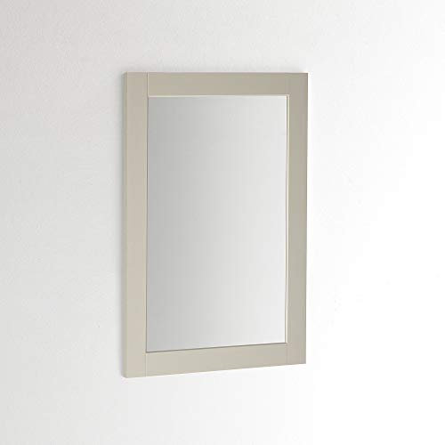 ARHome Espejo de Pared, 90 x 60 cm, Gris Paloma, Espejo, Made in Italy