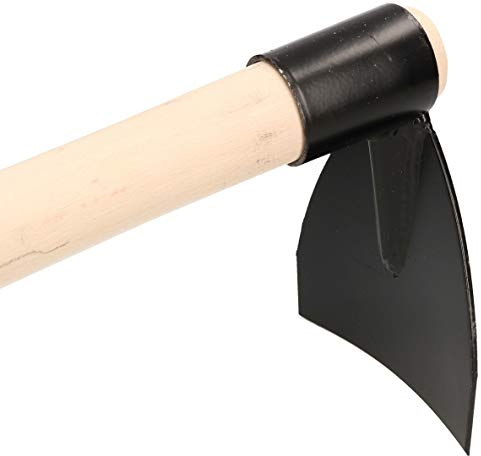 KOTARBAU® Binette 137 x 135 mm Houe en Acier avec Manche en Bois 100 cm Accessoire de Jardin Outil de Jardinage Accessoires de Plantation