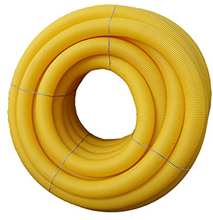 Fashion-Sonderposten Drainagerohr Sickerrohr Gelb Gelocht DN100 Entwässerung NEU Meterware - Schlitzbreite: 1,2mm, 10 Meter