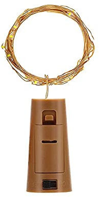 Lot de 10 guirlandes lumineuses pour bouteille de vin, 20 LED à piles, pour bricolage, fête, décoration, Noël, Halloween, mariage