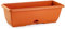 Acan Tradineur Jardinière de balcon avec soucoupe intégrée, en plastique, 8 l, 17 x 40 x 19,5 cm, marron