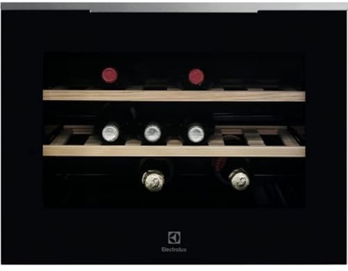 Electrolux Cantinetta Vino KBW5X da Incasso Capacità 18 Bottiglie Classe F Colore Nero/Acciaio Inox