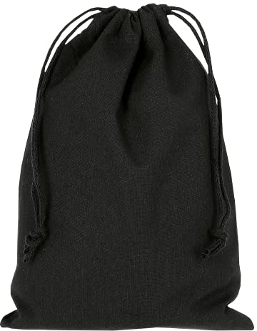 TEXXILLA Zuziehbeutel - Baumwolle | OEKO-TEX 100 zertifiziert | 15x20cm | Jutebeutel | Einkaufstasche | unbedruckt, Farbe:schwarz