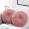 Namalu 2 Stück Runde Kissen 13,8 Zoll Dekorative Runde Samt Bodenkissen Kleine Kürbis Kissen für Wohnzimmer Schlaf Sofa (Rose)