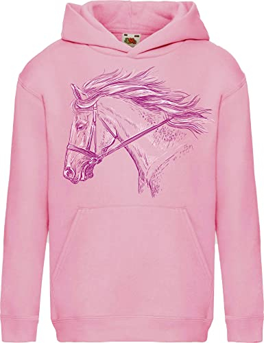 Baddery Jersey de caballo para niña – My Horse – Sudadera con capucha para niños regalo – Ropa ecuestre, rosa claro, 128