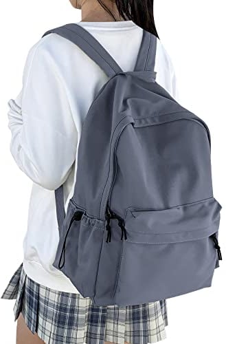 HYC00 Schulrucksack Damen, Causal Travel Schultaschen 14 Zoll Laptop Rucksack für Mädchen im Teenageralter Leichter Wasserabweisend Bookbag College Boys Men Work Daypack,Blau Lila