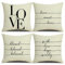 Wycian Kissenbezug frühling 50x50 Kissenbezug Leinen Beige Kissenbezüge Home Kissenhülle Love Creme Sofakissenbezüge 4er Set Blessed Beloved Believed