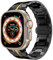 QANXGOG Correas de Metal Compatible con Apple Watch 49mm 45mm 44mm 42mm 41mm 40mm 38mm, Inoxidable Correa de Repuesto Compatible con iWatch Ultra SE2 SE Series 8 7 6 5 4 3 2 1,Black Gold,38/40/41mm