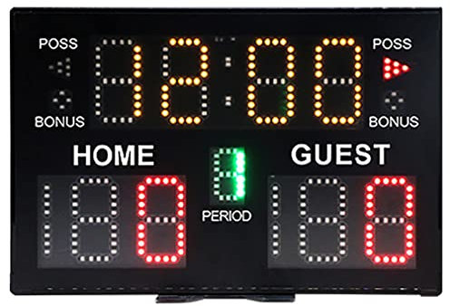 Tableau d'affichage numérique, tableau d'affichage électronique avec télécommande, réglage de la luminosité à 5 niveaux, peut être utilisé pour de nombreuses compétitions intérieures/extérieures