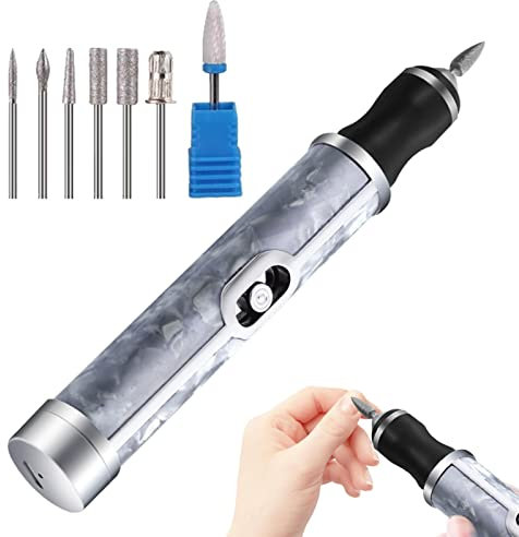 SILULCM Nail Grinder for Human - Electric Nail Drill - Professional 4 Speeds Electric Nail File for Thick Toenails, Nail Polishing Nursing Peeling Removing Grinding Edge Shaping