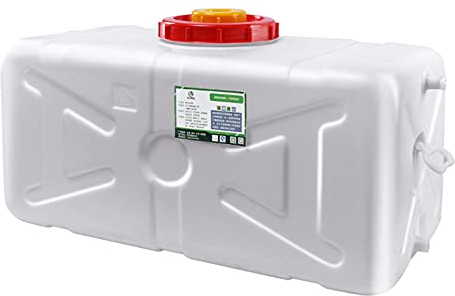 Jericane Eau Blanche 25L/45L/70L/100L/150L Bidon d'eau ÉPaississement Réservoir d'eau Potable Portatifs Seau en Plastique Épais PC pour Camping Car Voyage Voiture Maison Fitting(Size:70L)