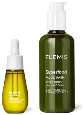 ELEMIS Superfood Facial Cleanse, Lightweight Daily Nutrient-Rich Deep Gel to Foam Cleanser Balances & Hydrates Sensitive Skin, Refreshing, Antioxidant-Rich Skincare Treatment - Single or Bundle