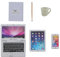 TIESOME Kit pour ordinateur portable miniature 6 pièces 1:12 Mini ordinateur portable Décoration de maison de poupée Petite maison de poupée Modèle de meubles Simulations Tablette (argent)