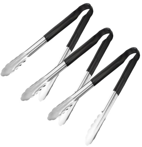 Hygiplas CB153 Colour Coded Serving Tong Black - 300mm,11(L)/ 290mm (Pack of 3)
