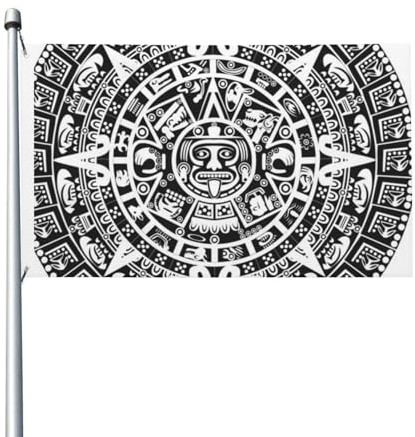 Maya-Kalender, Ende der Welt, Flagge, 90 x 150 cm, doppelseitig, Gartenflaggen, Willkommensflaggen, Banner, Dekoration für Innenhof, Veranda, Rasen