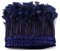 Yurosiay 10m Feder Fransenborte 10-15cm Breite Federn Fransen Trim Avec Satinband Flauschige Feder Fransenband Feder Streifen zum Nähen Federborte Meterware für DIY Basteln Kleidung Navy blau