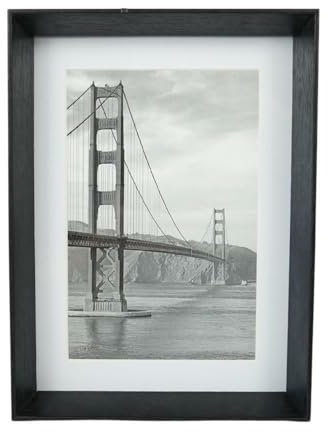 PARENCE - Bilderrahmen - Eleganz und Vielseitigkeit in einem Rahmen 19 x 14 x 3 cm - Rahmen mit Schwarz-Weiß-Foto (wechselbar) enthalten.