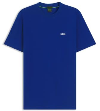 BOSS Mens Tee in Logo-Detail T-Shirt in Stretch Cotton