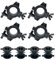 4 Pack Stage Lighting Truss Clamp, Fit 3 Size Pipe Diameter: 25mm(F14) 38mm(F24) 50mm(F34) OD Tube/Pipe,Heavy Duty 44Lbs Load Capacity O Clamp LED Par Light Moving Head Lighting Clamps