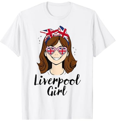 Liverpool Girl, Liverpool Women, British Flag UK T-Shirt