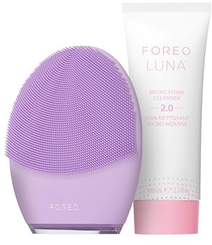 FOREO Clean Balance LUNA 4 Sensitive Set - Gesichtsreinigungsbürste für ausgeglichene Haut + LUNA Micro-Foam Cleanser 2.0, 100 ml - Straffendes Massage-Tool