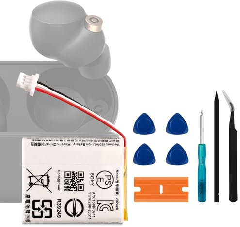 Vvsialeek 702428 Replacement Battery Compatible with Sony WF-1000XM4 702428 Charging Case with Free Tool Kit One Piece