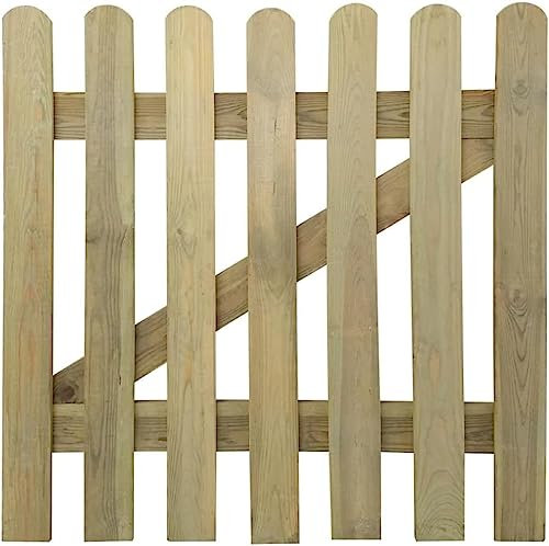 3 x 3Ft Wooden Garden Gate, Picket Fence Gate, Hand Built Wooden Gate with FSC Tantalized Perfect Outdoor Gate for Garden