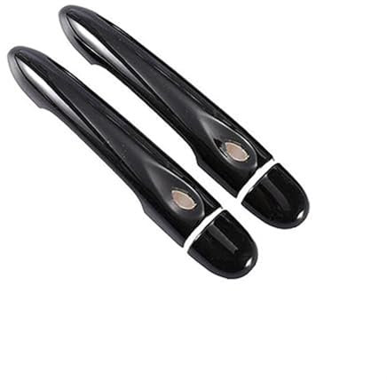 XUBOR Garniture de poignée de porte de voiture noire brillante, accessoires de style, for Renault, Megane 3 MK3 III 2008 2009 2010 2011 2012 2013 2014 2016 Couvre-poignées de porte de voiture(BLACK 2d