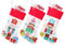 Nussknacker-Weihnachtsstrümpfe, Socken für Weihnachtsdekorationen, 3X Weihnachts-Flanell-Nussknacker-Socken, Weihnachtsbaumschmuck, Weihnachtsstrumpf-Ornamente für Wandfenster