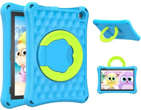 Fire 7 Tablet Case (12th Gen 2022 Release),Lightweight Shockproof Handle with Stand Kid-Proof Case for Amazon Kinlde Fire 7 Kids Tablet.(Incompatible with iPad Samsung 7 INCH tablet).Blue