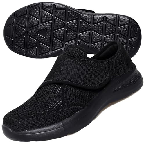 AEHO Zapatos Ortopedicos Mujer Ancho Especial Zapatos Ortopedia para Juanetes Zapatos DiabéTicos Mujer Zapatos Especiales para Juanetes Mujer,Negro,38 EU