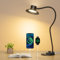 LED Desk Lamp with USB-C & USB-A Charging Ports, 5 Color Modes & Stepless Dimming, 1400LM Adjustable Desk Lamp with Flexible Gooseneck, Perfect for Bedside Reading Lamp, Home Office, or Study Desk