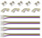 12mm 6-Pin RGB+CCT COB LED Connector Kit – 5pcs to-Strip, 4pcs L-Shaped Corner, 4pcs 10cm to-Wire Extension, Compatible with FCOB 6-Pin RGB+CCT LED Strips