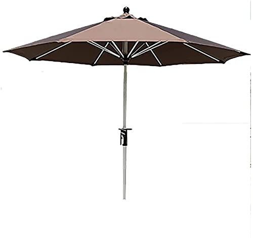 ZHIDAISHI Sonnenschirm for die Terrasse im Freien, Sonnenschirm, Gartenschirm, Sonnenschutz, Veranda, Picknicks, Terrasse, Innenhof, Strand, Camping, Grill, Stehtisch, Sonnenschirm(Brown)