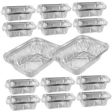 SMASOLO 100pezzi Alluminio Teglie Profonde Alluminio Per Grigliate e Torte Resistenti e Facili Da Trasportare Capacità Di Perfetti Per Stoccaggio e Presentazione Cibo