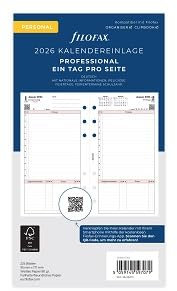 Filofax Kalender Personal Prof.1 Tag pro Seite (deutsch)2026