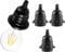3pcs Lampensockel E27 aus Kunststoff,Sockel E27 Lampenfassung,Schwarz 250V 4A,Sockel Fassung für Tischlampe,Stehlampe Oder Deckenleuchte Ersetzen und Retro Beleuchtung