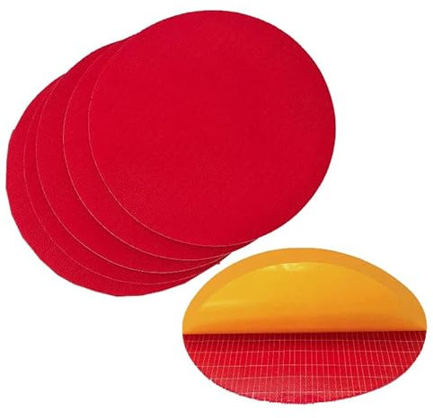 HERO Klett Haftscheibe 10 Stück Klettbelag für Tellerschleifer selbstklebend Klettscheibe 125mm Haftgewebe Klettauflage Schleifer Schleifen Schleifteller Rot industriell für industrielle Anwendungen