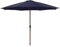 JJ. Parasol droit rond effet bois Ø300cm Parasol droit Ø3 m Ouverture avec manivelle Toile professionnelle 240g/m2 renforcée résistante aux UV Bleu marine